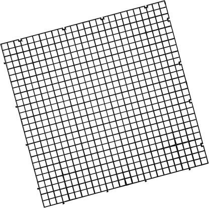 ALEGI 12 Pcs Aquarium Fish Tank Divider Plastic Egg Crate Aquarium Filter Bottom Tray Grid Isolation Board Partition Net Pane Separator (L 12pcs Black)