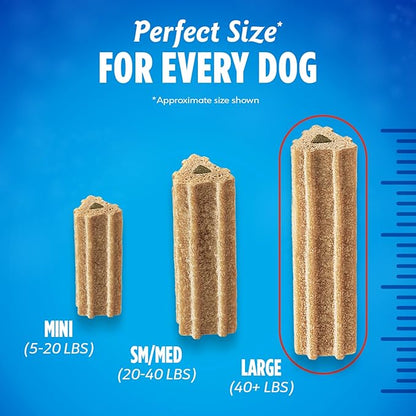 DentaLife ActivFresh Dog Chews for Large Dogs 40 lbs. and up, Dental Chews to Freshen Breath, Chicken Flavor, 24.1 oz., 21 Chews - 21 ct. Pouch
