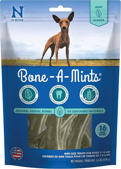 Bone-A-Mints All Natural, Wheat-Free Breath Freshening Bone, 5.60-Ounce, Mini, 16-Pack