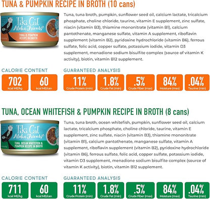 Tiki Cat Aloha Friends Wet Cat Food, Tuna Favorites, Mega Pack, 3 oz. Can (36 Count)
