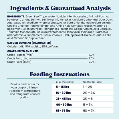Solid Gold Beef Tripe Wet Dog Food Mix in for Adult & Senior Dogs - Helps Boost Appetite for Picky Eaters & Sensitive Stomachs - Canned Dog Food Additive for Healthy Digestion - 6 Pack/13.2oz Cans