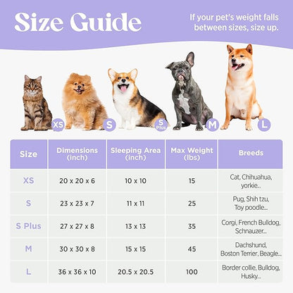 LE SURE Donut Small Dog Bed - Round Cat Beds Indoor Anti-Anxiety Calming Present for Pets, Washable Cute Modern Beds with Jacquard Shaggy Plush & Anti Slip Bottom，23 Inch, Brwon