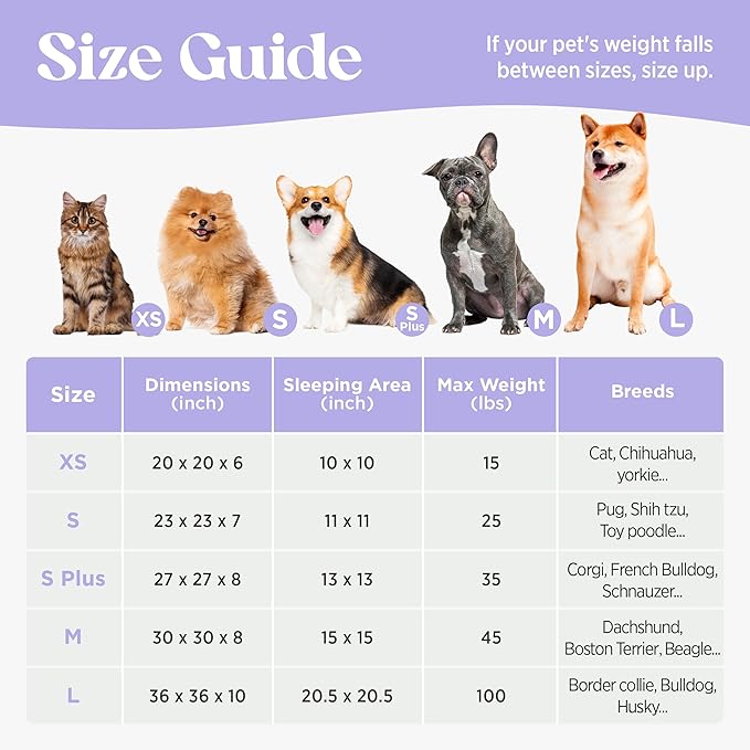 LE SURE Shown on TV Donut Large Dog Bed - Round Cat Beds Indoor Anti-Anxiety Calming Present for Pets, Washable Cute Modern Beds with Jacquard Shaggy Plush & Anti Slip Bottom, 36 Inch, Brown
