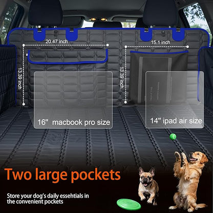 Reliadura SUV Cargo Liner for Dogs, Waterproof Pet Trunk Cover with Bumper Flap Protector, Non-Slip Scratchproof, Non-Slip Dog Seat Mat for SUVs, Large Size Cargo Liner Universal Fit Blue