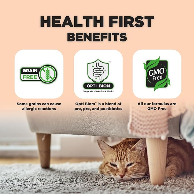 Nature's HUG Hypoallergenic Dry Cat Food for Senior Support Vitality – Complete & Balanced Nutrition, Sensitive Stomach Support, High-Protein, Grain Free – 4lb