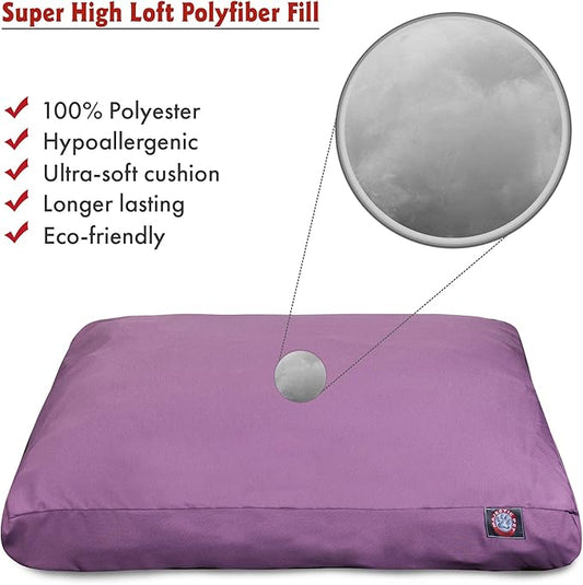 Majestic Pet Solid Lilac X-Large Rectangle Bed