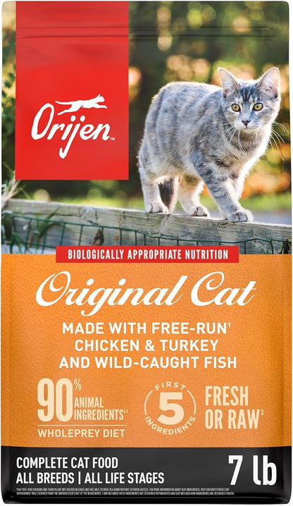 ORIJEN Grain Free High Protein Premium Dry Cat Food Original Recipe 7lb Bag