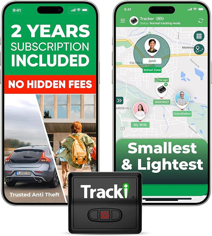 Tracki GPS Tracker for Vehicles – Real-Time 4G LTE Assets & Car Tracking Device with App, Magnetic Mount, Compact Design, Worldwide Coverage – iOS & Android (Tracker 2 Years Subscription Incl.)