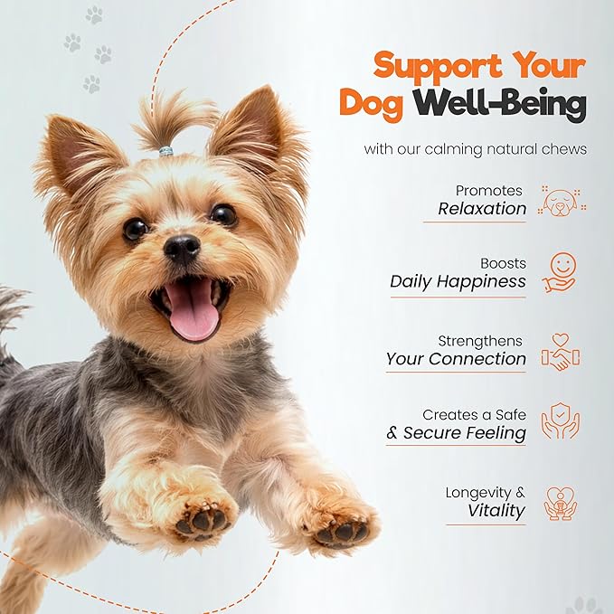 Dog Multivitamin Soft Chews for Longevity & Vitality, Dog Treats with Probiotics, CoQ10, & Omega 3 to Support Skin, Coat, Gut, Heart & Immune Health for All Breeds & Sizes, Peanut Butter, 60 Chews