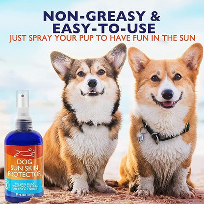 EBPP Dog Sunscreen Sun Skin Protector Spray 8 fl oz - Safe for All Breeds with No Zinc Oxide - Pet Protection and Moisturizer for Skin, Coat, Nose, Ears