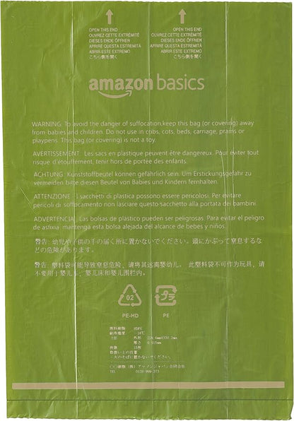 Amazon Basics Premium Leak Proof Dog Poop Bags with Dispenser and Leash Clip, Brazilian Mango Scented, 13" x 9", 810 Count (54 Rolls of 15)