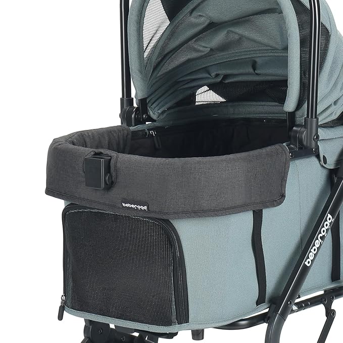 Anti-Dirt Sheet, Edge Cover for Pet Stroller, Double-Sided use, Clip Hole Design, Washable (Black, for T5/T6/X5/X6)