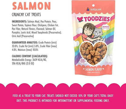 Weruva BFF Toodzies, Salmon Crunchy Cat Treats, 2oz Bag