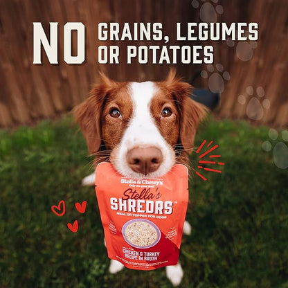 Stella & Chewy's Cage Free Chicken & Chicken Liver Shredrs - Premium Dog Food Pouches - Perfect for Picky Eaters - 12 Pack, 2.8oz Each