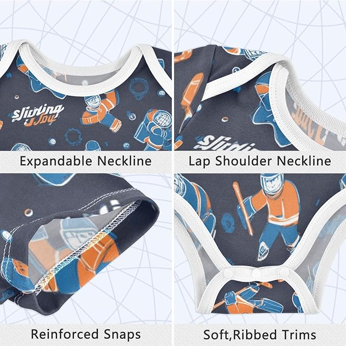 Bright Emotions Raccoons Baby Short Sleeve Bodysuits Romper Unisex Infant Outfit Wrapping Clothes for Boy Girl kids 3M