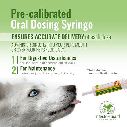 Probiotics Paste for Dogs Prebiotic for Canine, Gut Support, & Immune Boost, All Natural with 1 Billion per ML Includes (MOS)+ Beta Glucans + D-Mannose, No Animal by-Products - 60ML Single Tube