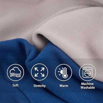 XPUDAC 3 Pack Fleece Dog Pajamas Winter Dog Clothes for Small Medium Dogs Boy Girl Warm Soft Puppy Outfit Pet Costume, Light Sky Blue, Navy, Light Gray, M