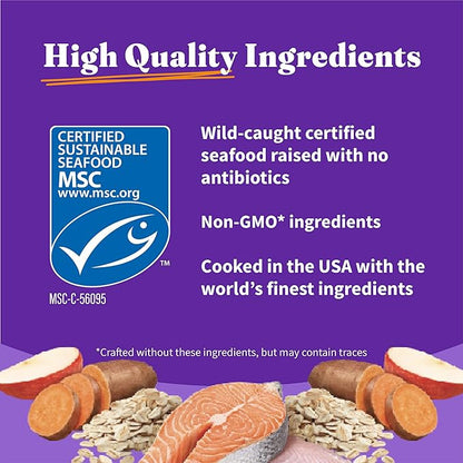 Halo Holistic Dog Food Wild Caught Salmon & Whitefish Formula, Healthy Grains Dry Dog Food, Complete Digestive Health, Kibble for Adult Dogs, 21 lb Bag