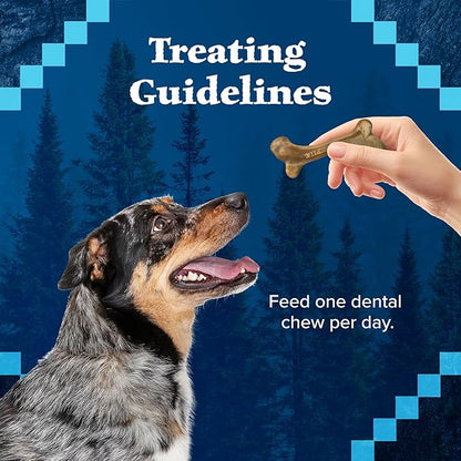 Blue Buffalo Wilderness Trail Treats Wild Bones Large Dental Chews, Grain-Free Dog Bones for Large Dogs Made with Natural Ingredients, 10-oz Bag