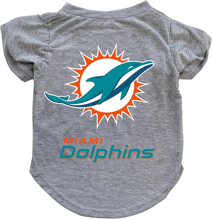 Littlearth NFL Miami Dolphins Pet T-Shirt, Team Color, X-Small