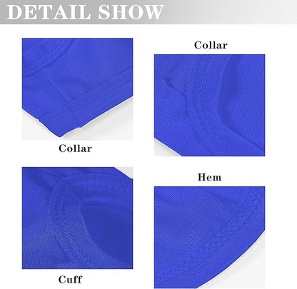 2 Pack Solid Color Dog Shirts - Lightweight, Quick Dry, Breathable Pet T-Shirts for Small to Large Dogs - Stretchy, Durable, Ideal for All Seasons and Holidays.Grey Blue M
