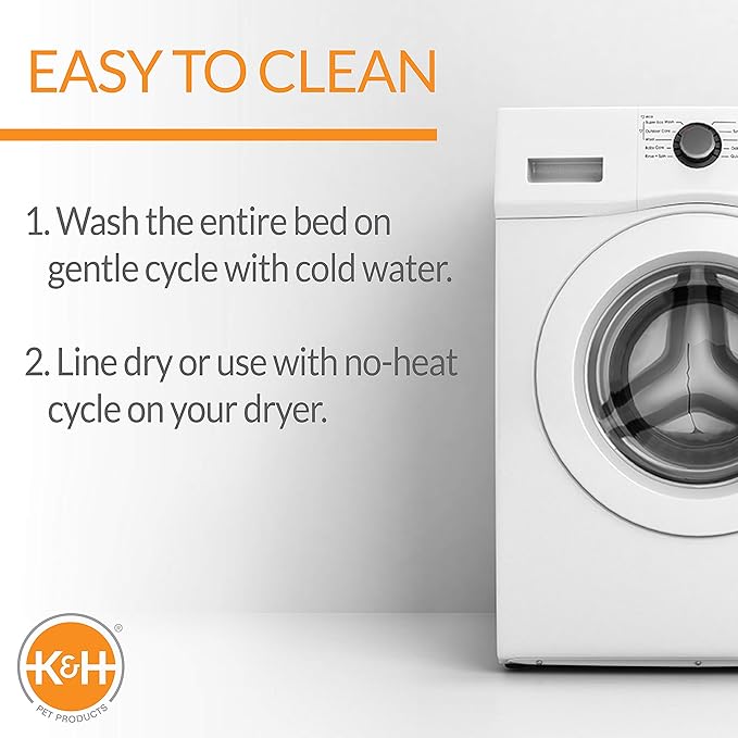 K&H Pet Products Self-Warming Lounge Sleeper Pet Bed Small Sage/Tan 16" x 20"