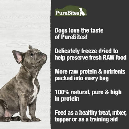 PureBites Beef Liver Freeze Dried Dog Treats, 1 Ingredient, Made in USA, 16.6oz