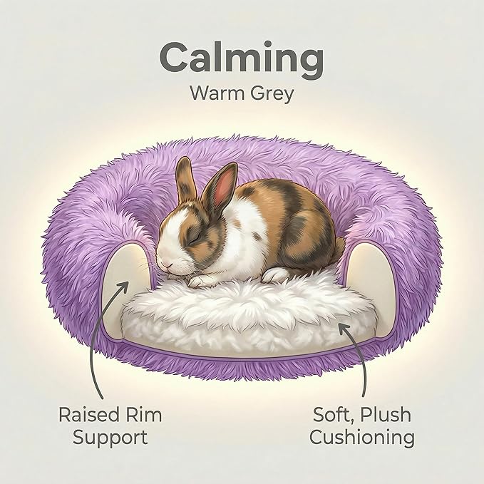 Tiny Dog Bed 11.8 Inch for Extra Small Dogs,Washable Puppy Bed,Soft Faux Fur Calming Donut Bed for Chihuahua Yorkie Maltese Pomeranian,Purple