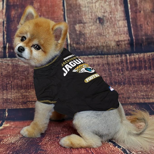 NFL Jacksonville Jaguars Dog T-Shirt for Pets, Size X-Small. Officially Licensed Pet Shirt with Team Logo, Soft Stretchable -Comfort Fit Apparel for Dogs & Cats