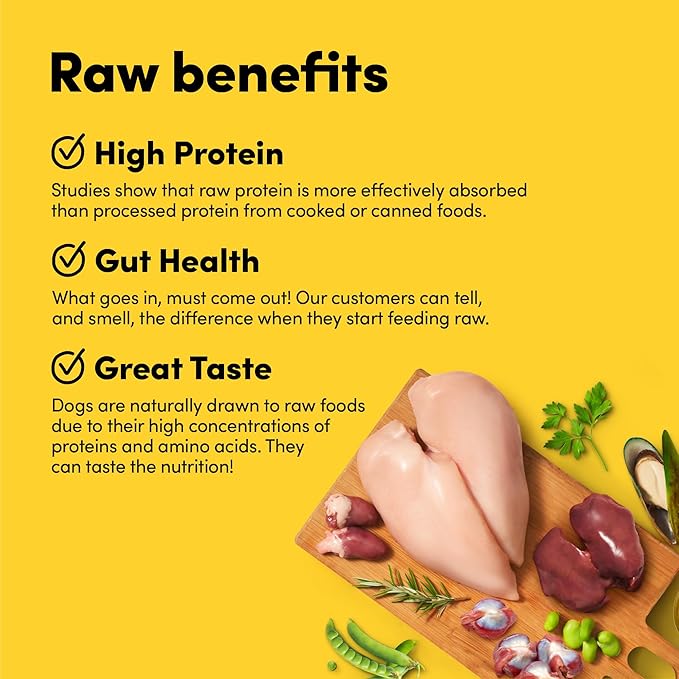 Raw Freeze Dried Dog Food RawMix50 Premium Cage-Free Chicken Recipe, Protein Rich, Includes Kibble, Non-GMO, No Wheat or Corn, 4 lbs