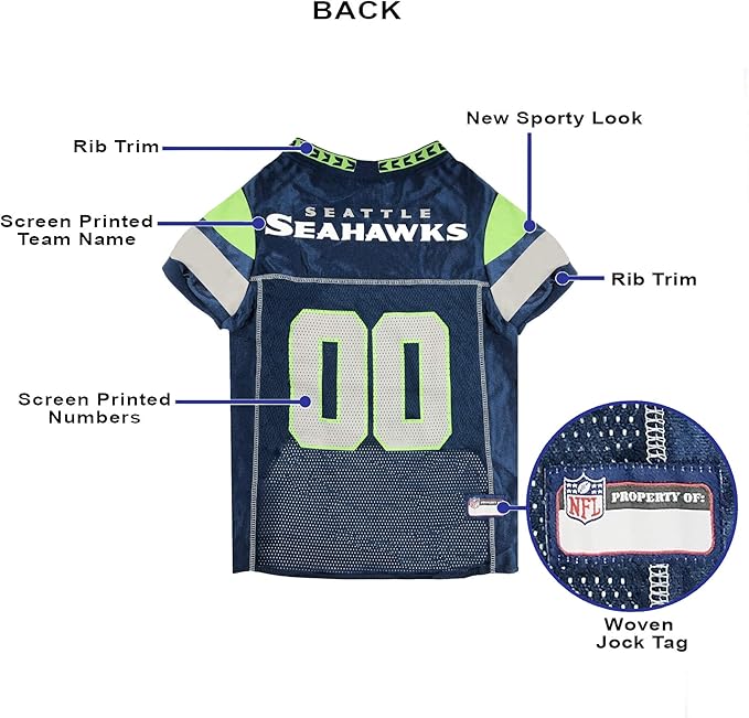 NFL SEATTLE SEAHAWKS DOG Jersey, XX-Large