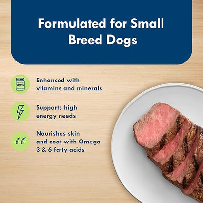 Blue Buffalo Delights Small Breed Natural Wet Dog Food, Filet Mignon Flavor in Gravy, 3.5-oz Cups, 12 Count