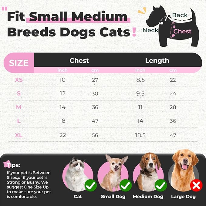 PETCARE Small Dog Sweater Cute Bear Dog Cardigan Coat Clothes for Small Medium Dogs Boy Girl Cat Sweaters Clothes for Cats Only Soft Warm Fall Winter Puppy Knitted Outfits Chihuahua Shih Tzu, Pink
