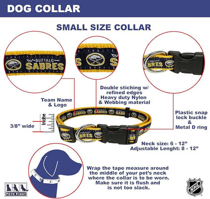 Pets First NHL Collar for Dogs & Cats. Adjustable, Cute, & Stylish! The Ultimate Hockey Fan Collar!