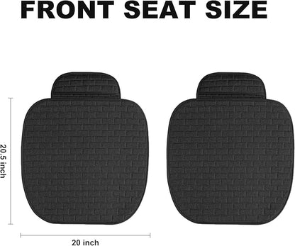 VarCozy Linen Car Seat Covers, Bottom Breathable Seat Covers for Cars for All Seasons with Non-Slip Protector, Universal Seat Covers for Cars, SUVs, Trucks