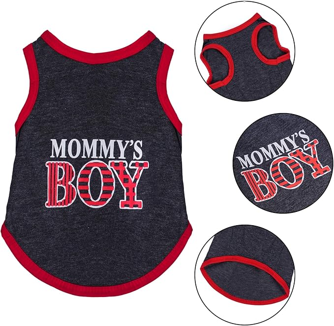 Pistha 4 Pack Dog Shirts Summer Printed Puppy Clothes Novel Sleeveless Pet T Shirts Dog Clothes for Small Medium Dogs Cats Boy(S)
