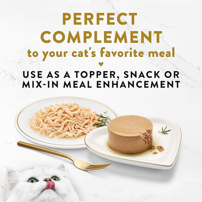 Fancy Feast Purina Appetizers Grain Free Wet Cat Food Complement White Meat Chicken Appetizer in a Savory Tuna Broth Cat Food Topper - 1.1 oz. Trays,(Pack of 20)