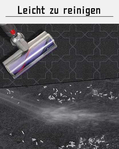 Yimobra Cat Litter Mat, 35.4"x23.6" Litter Box Mat with Litter Lock Mesh, Soft Cat Litter Mat Litter Trapping Mat, Easy to Clean, Non-Slip, Water Resistant, Litter Free Floors, Black