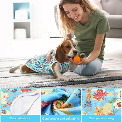 Paterr 25 Pcs Dog Shirts Printed Puppy Clothes Breathable Cartoon T Shirt for Dog Soft Puppy Clothing Lovely Pet Shirts Outfits for Pet Dogs Cats Summer Party Holiday, 25 Styles (Size: L)