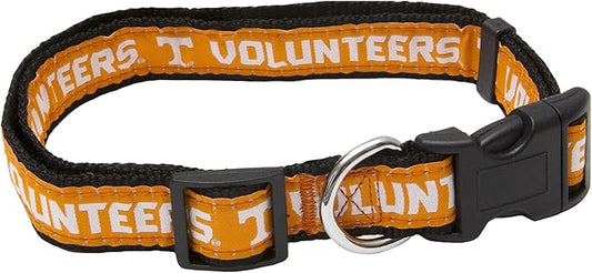 Pets First Collegiate PET Collar NEW VERSION Tennessee Volunteers Dog Collar, Size Small. Best Sports Team Color for Dogs & Cats. A Shiny & Colorful Dog & Cat Collar Licensed by The NCAA