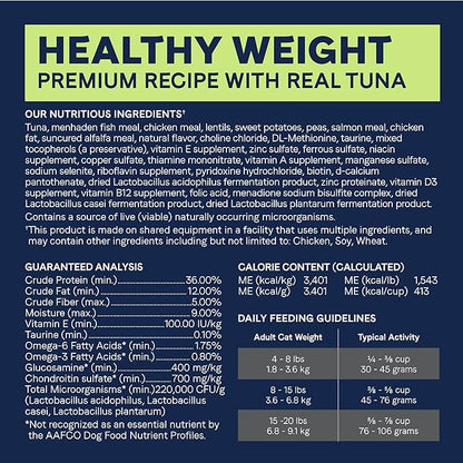 Canidae Pure Healthy Weight Limited Ingredient Premium Dry Cat Food, Real Tuna Recipe, 10 lbs, Grain Free