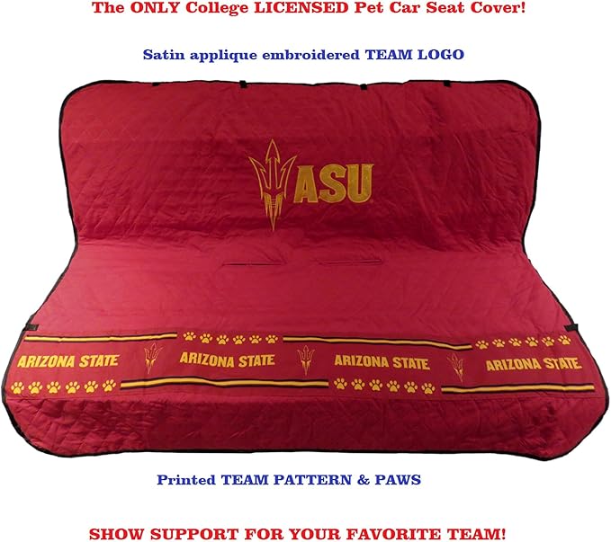 Pets First Collegiate Arizona State Sun Devils Pet Car Seat Cover