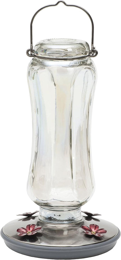 Perky-Pet Starglow Vintage Glass Hummingbird Feeder - 16 fl oz capacity - Humming Bird Feeder for Outdoors - 8132-2