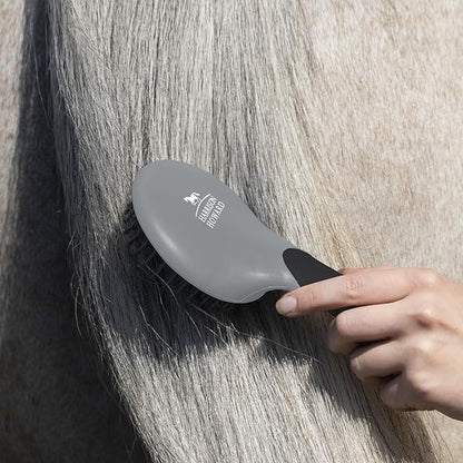 Harrison Howard Horse Mane and Tail Brush - Professional Grooming Brush, Equestrian Detangler, Non-Slip, Black