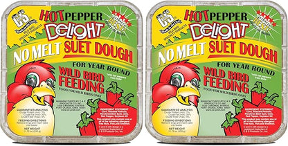 C&S Hot Pepper Delight No Melt Suet Dough 11.75 Ounces,(Pack of 16)