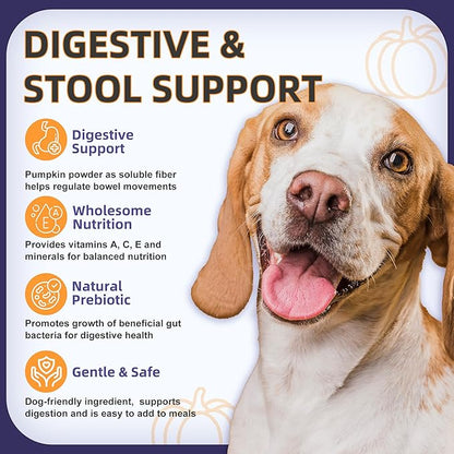 NATURE TARGET Probiotics for Dogs, 6 Billion Dog Probiotics with Prebiotics & Enzymes for Digestive & Gut Health, Pumpkin, Omega-3 & Multivitamins for Itchy Skin, Allergies, 120 Dogs Probiotics Chews