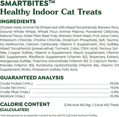 Greenies Feline Smartbites,Cat Treats Healthy Recipe,Indoor Cat Treats,Chicken Flavor,4.6 oz,(Pack of 2)