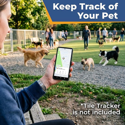 GoTags Dog Collar Holder for SmartTag2 Tracker, Personalized Tag Case for Dog Collar, Up to 4 Lines of Text, Slide On Nameplate for GPS Samsung Tracker, Compatible with Android (SmartTag2, Large)