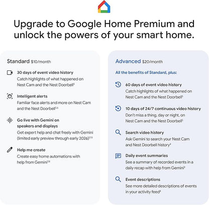 Google Nest Cam Indoor (Wired, 3rd Gen) - Security Camera with 2K Video and Gemini, Night Vision, 2-Way Audio, Works with Google Home - 2025 Model - Berry