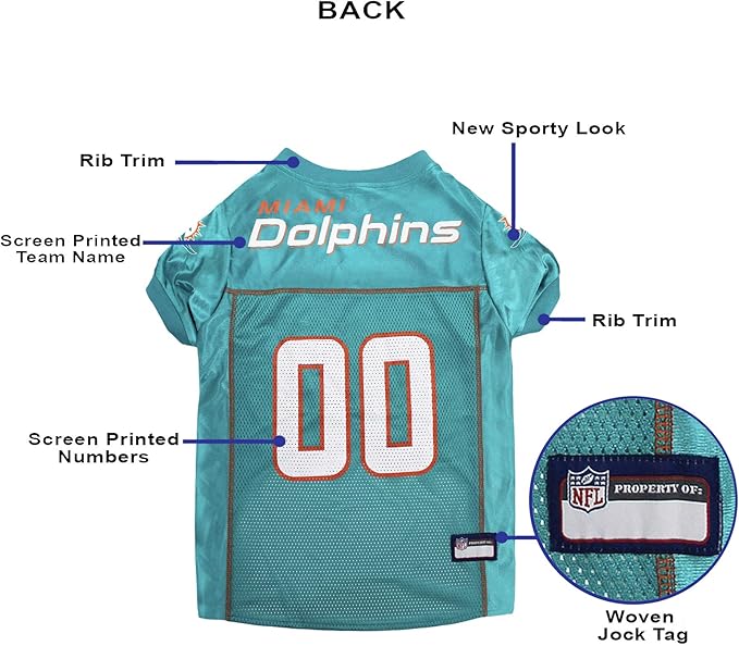 NFL MIAMI DOLPHINS DOG Jersey, X-Large